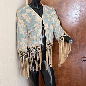 Floral Fringe boho Women's wrap